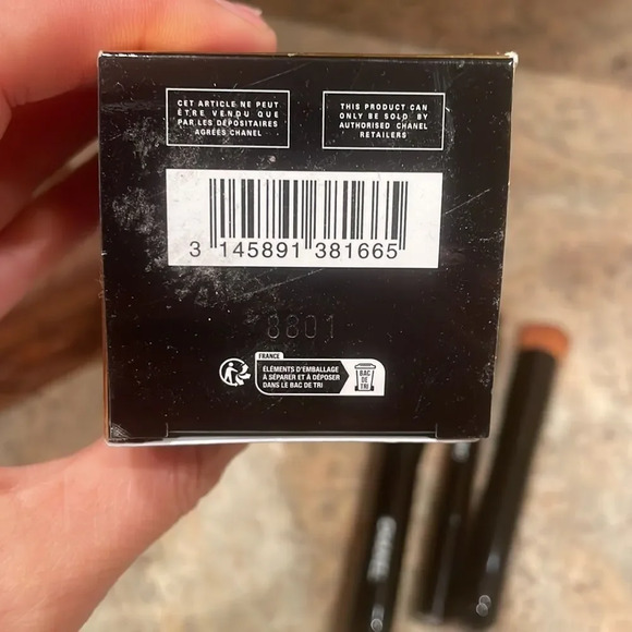 NWT Chanel Les Pinceaux De Chanel light green leather case with three brushes - Picture 12 of 16